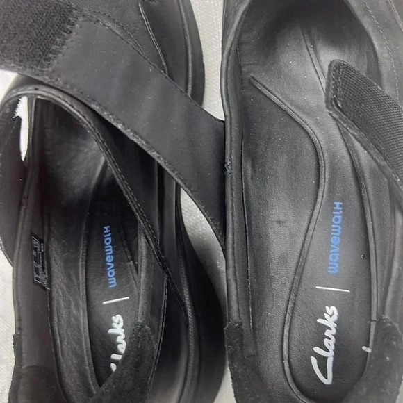 Clarks black leather Wave Glide Mary Janes 7 1/2 medium NWT - Picture 5 of 6